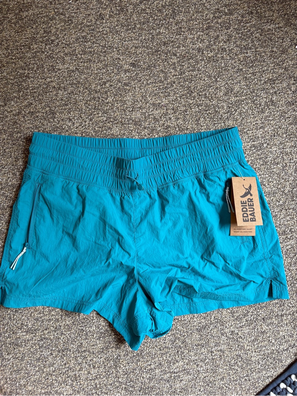Eddie Bauer silver stone teal shorts